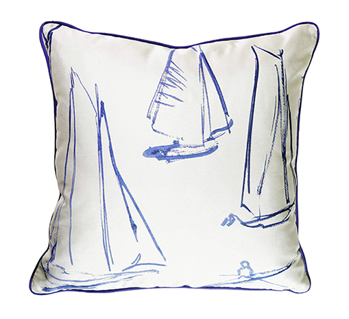 Подушка Voileurs Bleu Azur Hermès, стоимость 58 176 руб. 